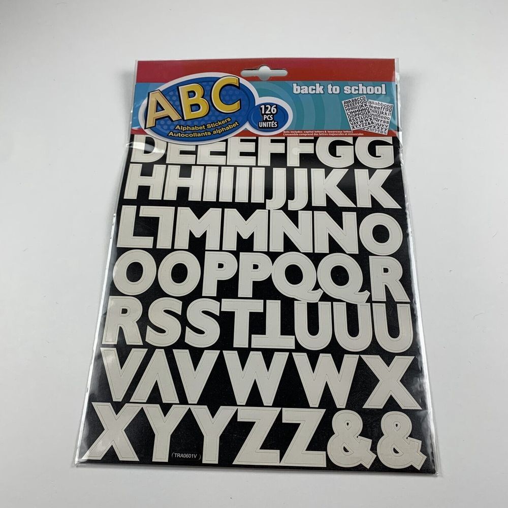 ABC Autocollants Alphabet Letter Stickers Unisex Kids Back To School 126‎ Piece